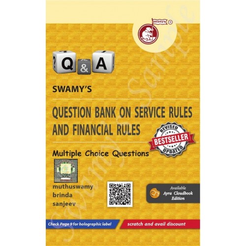 Swamy's Question Bank on Service Rules and Financial Rules Multiple Choice Questions 2022 (FRSR-MCQs) by Muthuswamy Brinda Sanjeev